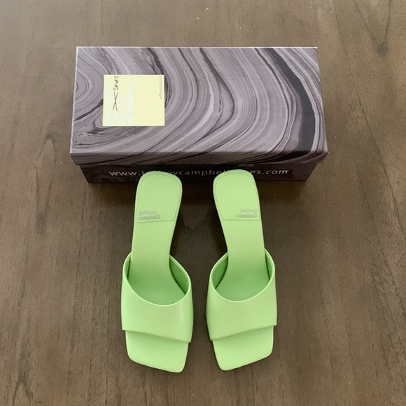 🆕 Jeffrey Campbell Mr Big heels in lime green - Picture 2 of 3